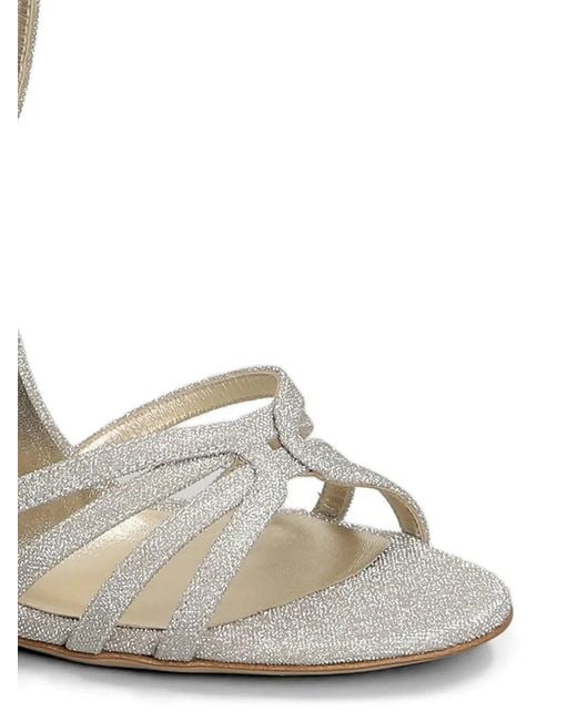 Casadei White Julia Solar Eclipse Sandals