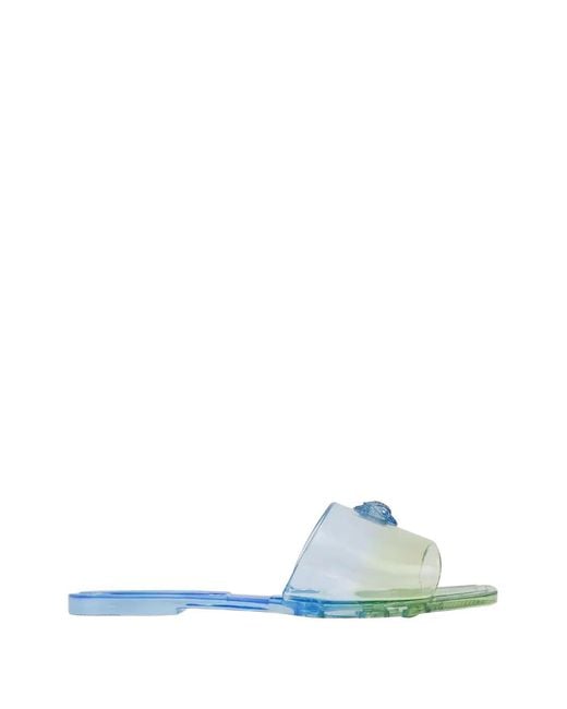 Kurt Geiger White Maddison Flat Sandals