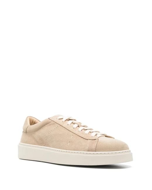 Eleventy Natural Suede Sneakers for men