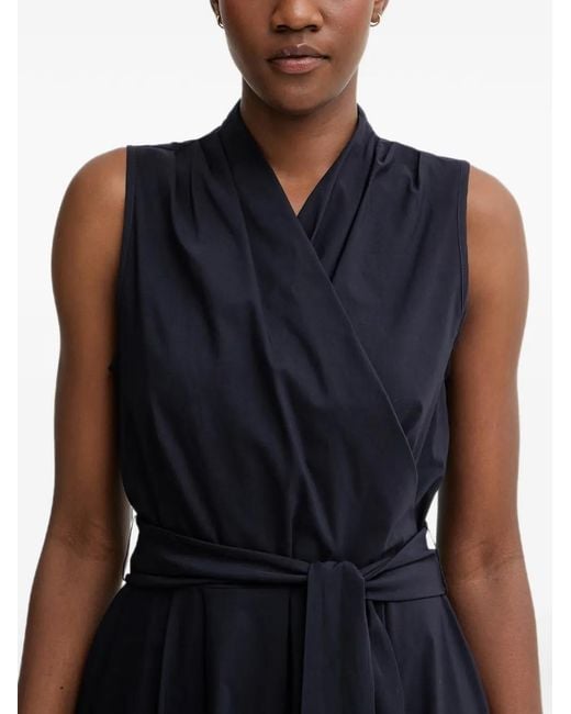 Joseph Ribkoff Black Belted Sleeveless Midi Dress