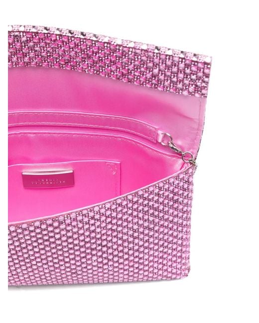 Twentyfourhaitch Pink Morna Chain-Strap Clutch Bag