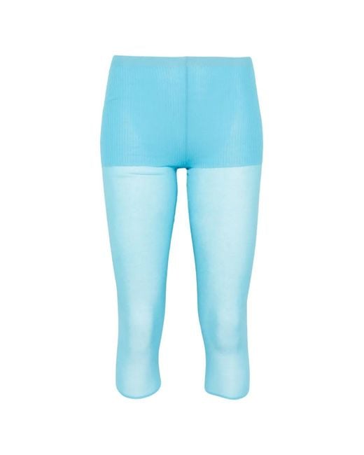 Paloma Wool Blue Meleta Ribbed-Knit Leggings