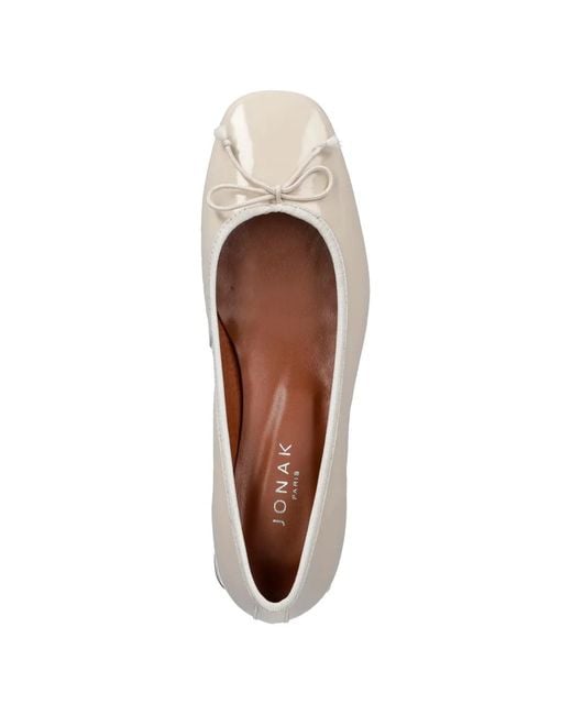 JONAK PARIS Natural Escarpins Vernis Dybil À Détail De Nœud