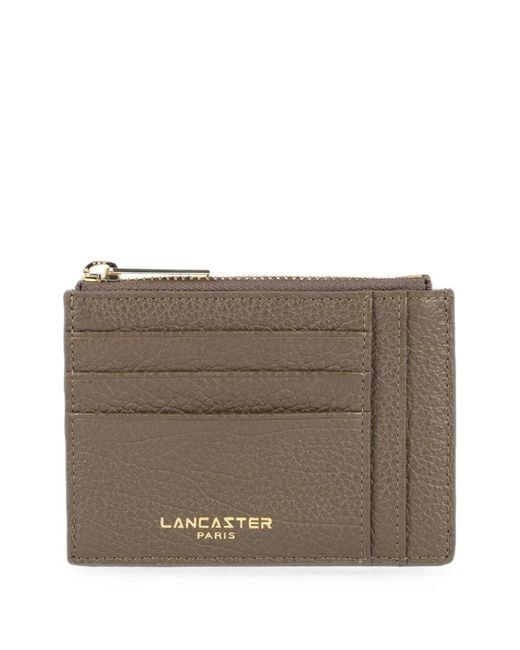 Lancaster Brown Dune Grained-Leather Cardholder