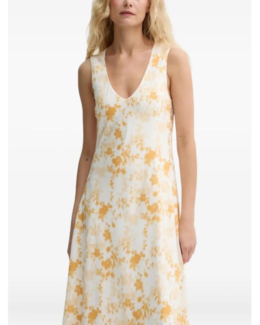 Day Birger et Mikkelsen Metallic V-Neck Floral-Print Maxi Dress