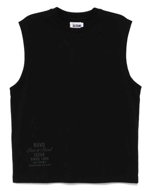 Chaleco con logo estampado Izzue de hombre de color Black