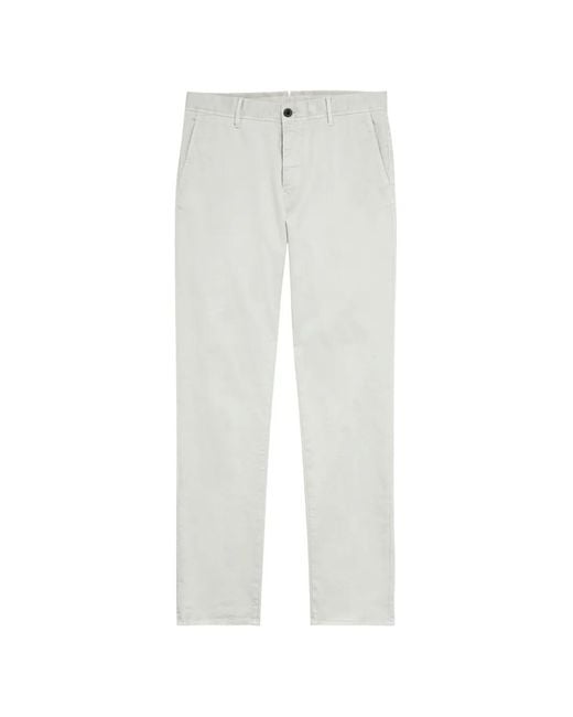Slowear White Buttoned Trousers for men