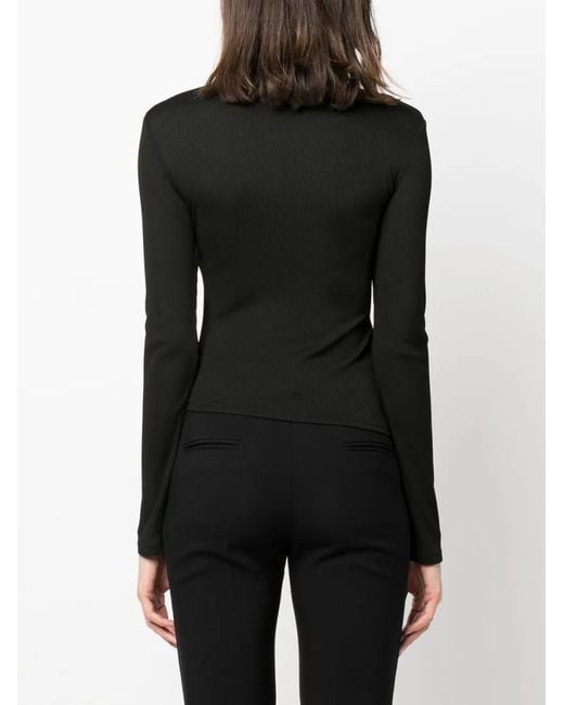 Christopher Esber Black Twisted-Effect Cut-Out Top