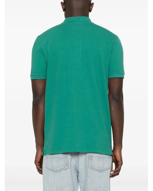 Maison Kitsuné Green Fox Head Cotton Polo Shirt for men