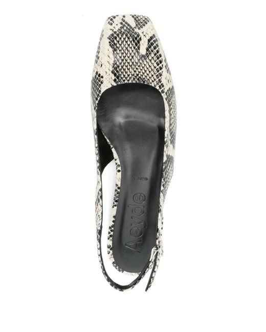 Zapatos de tacón Fedora con tira trasera Aeyde de color White