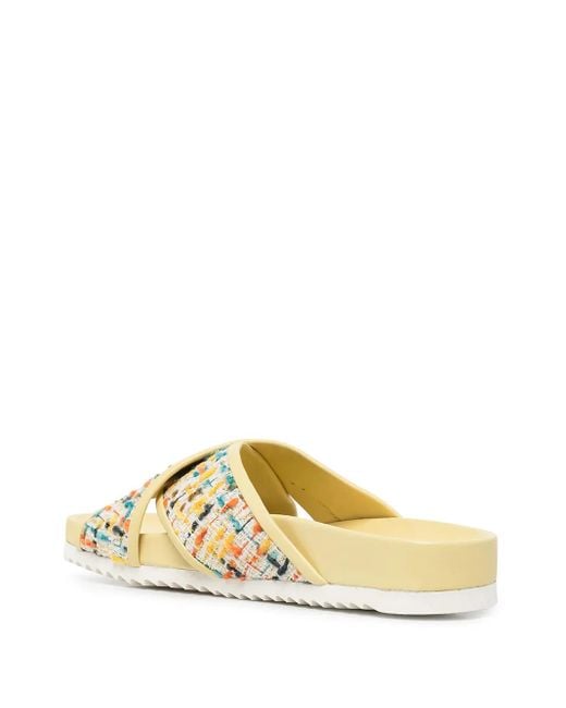 Madison Maison Metallic Crossover Strap Sandals