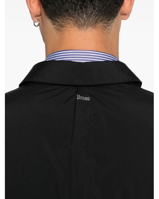 Herno Black Waterproof Coat for men