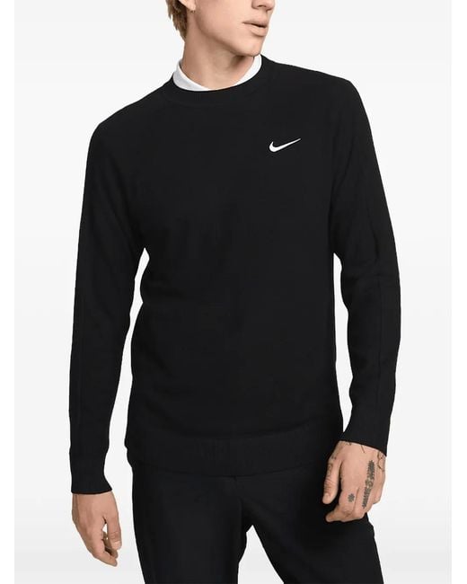 Nike Black Knit Crew-Neck Sweatshirt for men