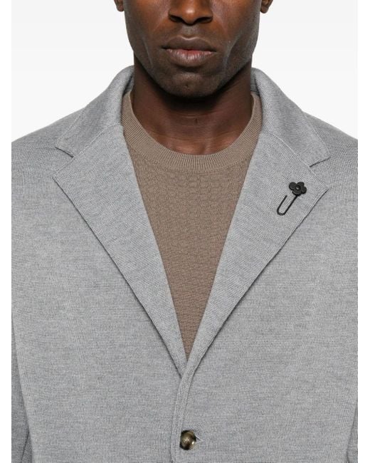 メンズ Lardini パッチポケット ジャケット Gray