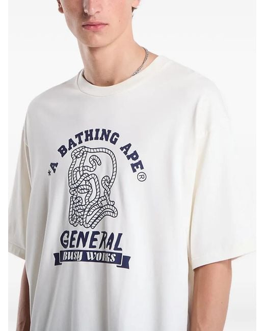 A Bathing Ape White Ape General T-Shirt