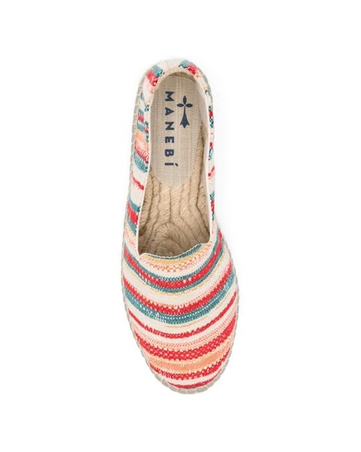 Manebí Pink Gestreifte Espadrilles
