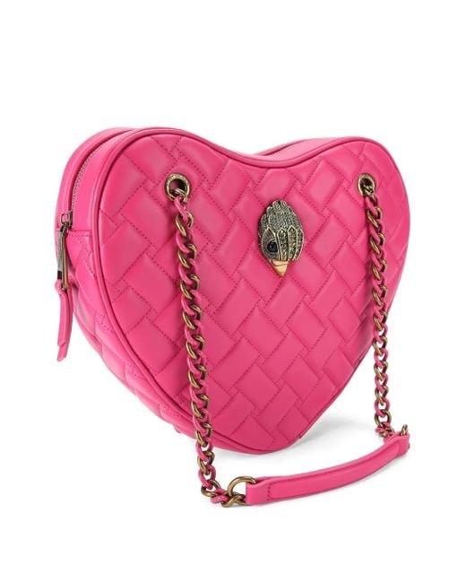 Kurt Geiger Pink Kensington Heart Tote Bag Mit Adlerverzierung