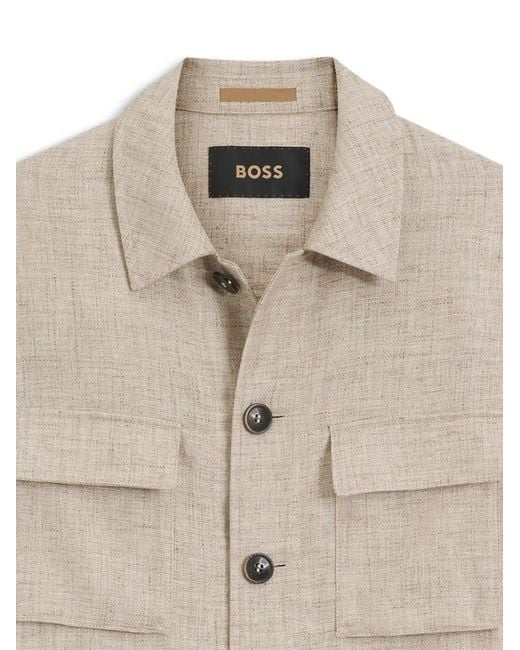Boss Natural Flap-Pocket Jacket for men