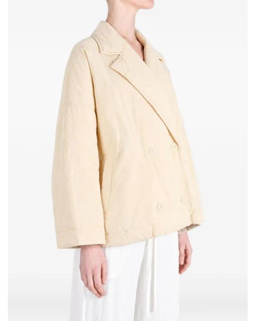 Casey Casey Natural Luna Double-Breasted Padded Jacket
