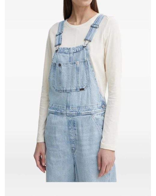 G-Star Denim Overall Met Knoopsluiting in het Blue