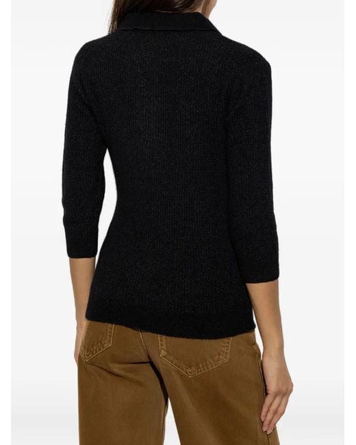 Isabel Marant Black Nathalie Polo Sweater