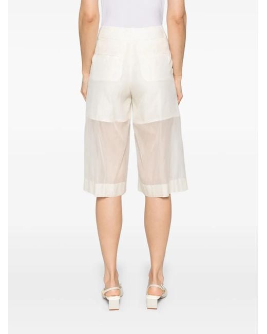 Bermudas semitranslúcidas Peserico de color White