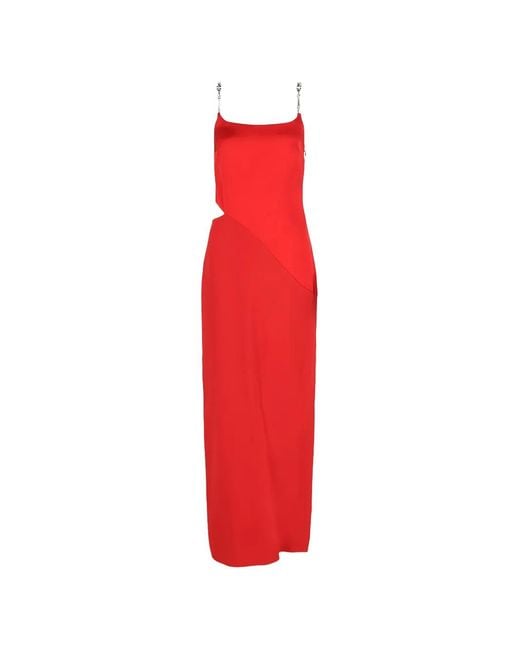 Givenchy Red Crystal-Strap Dress