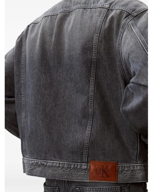 Calvin Klein Blue 90S Faded-Effect Denim Jacket for men