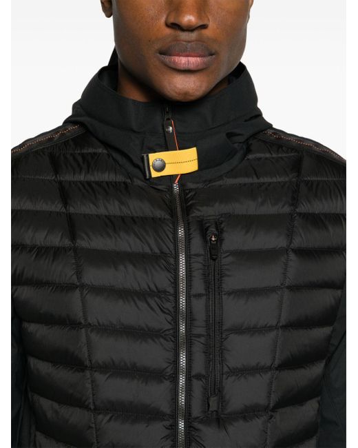 Parajumpers Black Quilted Hooded Jacket for men