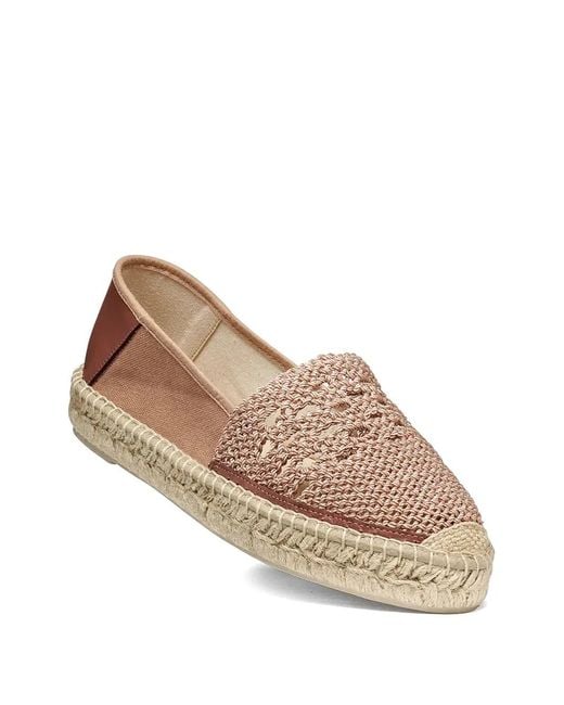 Geox Brown Crochet-Knit Panelled Espadrilles
