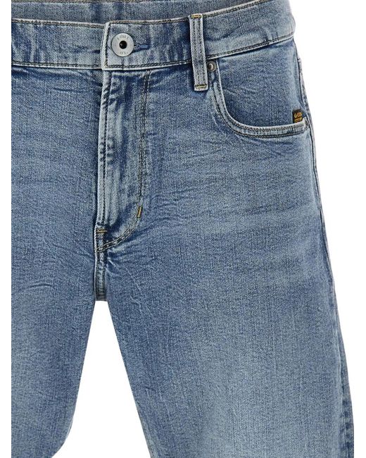 G-Star Blue Mosa Stone-Washed Shorts for men