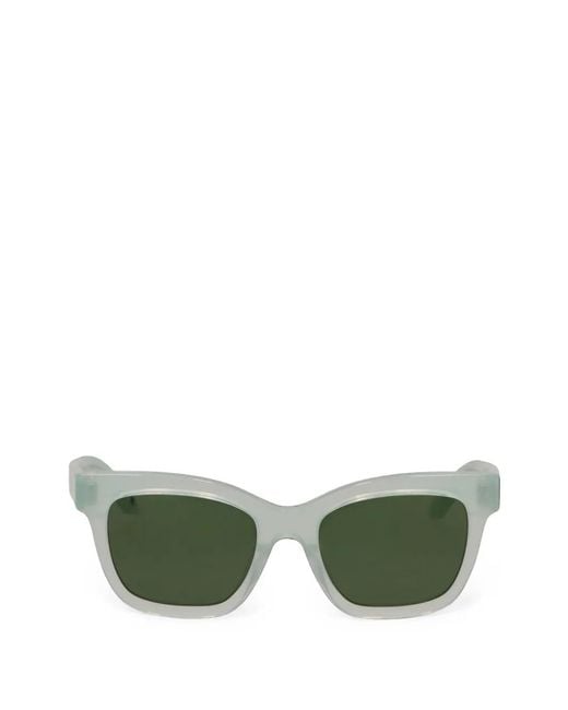 Off-White c/o Virgil Abloh Green Square-Frame Sunglasses