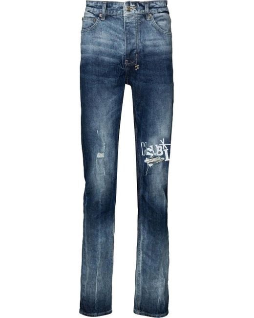 Ksubi Blue Vertigo Smoke Out Skinny Jeans - Men's - Cotton/elastane for men