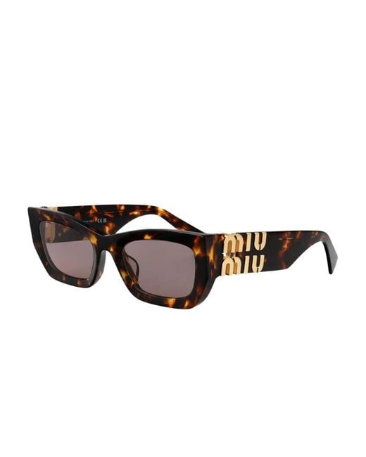 Miu Miu Brown Tortoiseshell Frame Sunglasses
