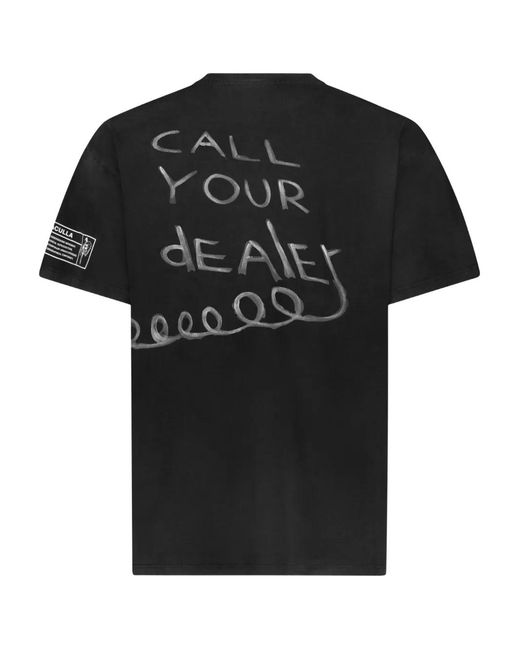 Haculla Black Distressed Graphic T-Shirt for men