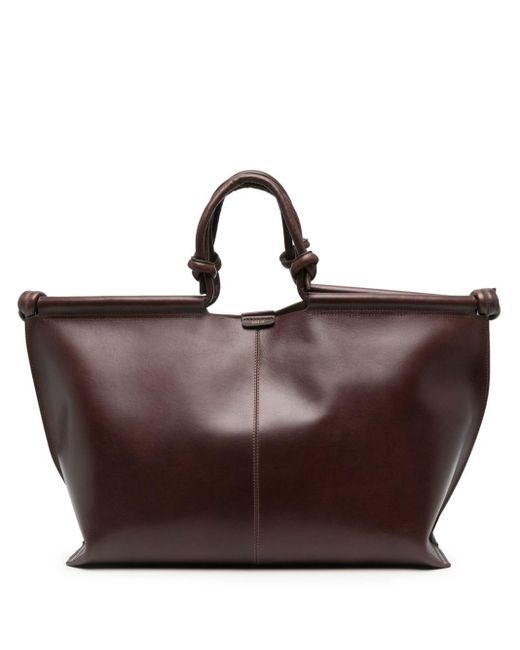Soeur Brown Amalfi Leather Tote Bag