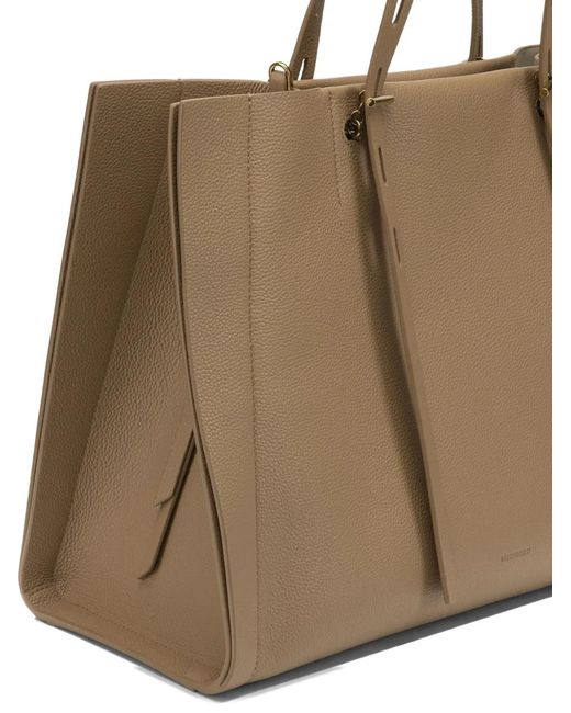 MINOBOSSI Natural Leather Tote Bag