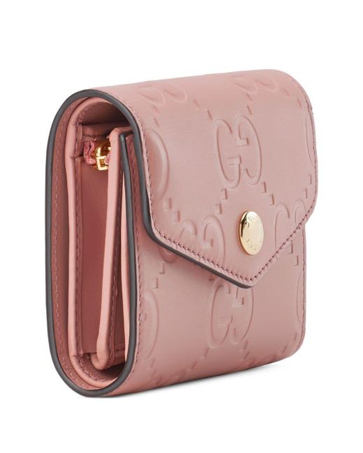 Gucci Pink Medium GG Leather Wallet