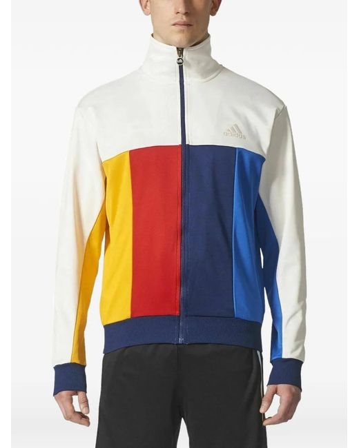 Adidas White Colourblock Lightweight Jacket for men