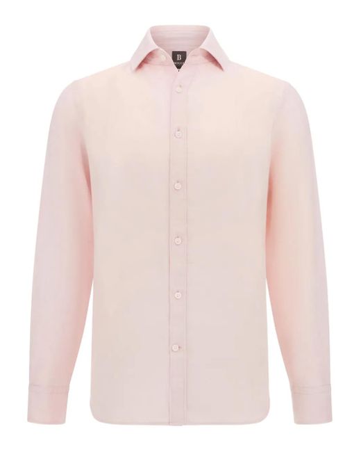 Boggi Pink Linen Shirt for men