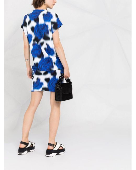 Kenzo コットン フローラル Tシャツワンピース カラー ブルー Lyst