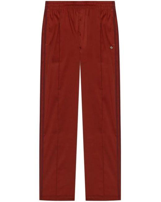 Adidas Red Logo-Plaque Track Pants for men