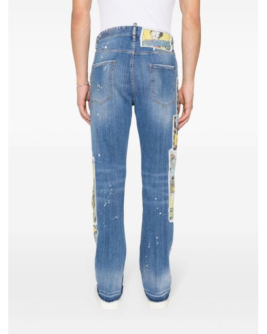DSquared² Betty Boop Straight-Leg-Jeans in Blue für Herren
