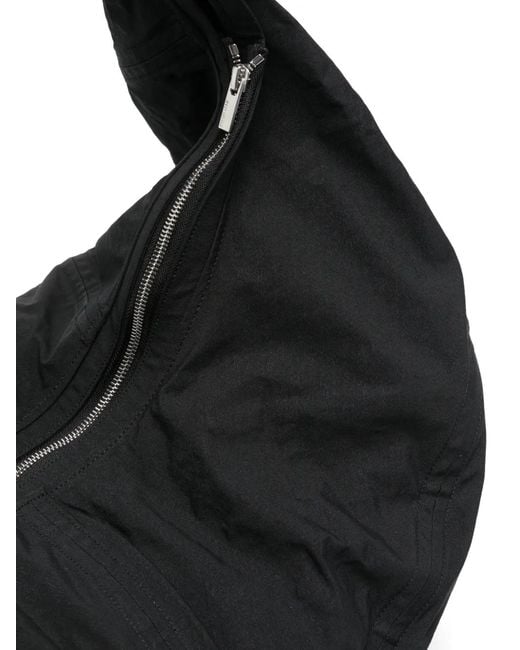 Issey Miyake Black Paper Balloon 2 Curved Zip-Fastening Tote Bag