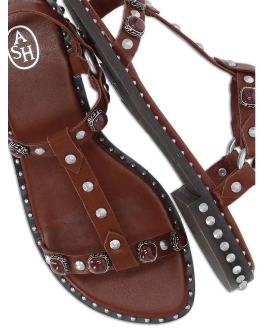 Ash Multicolor Sandales Podium En Cuir
