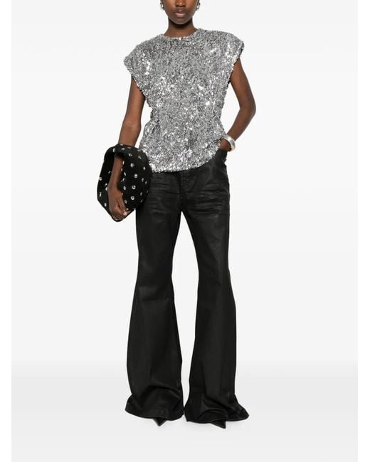 Coperni Gray Sequined Top