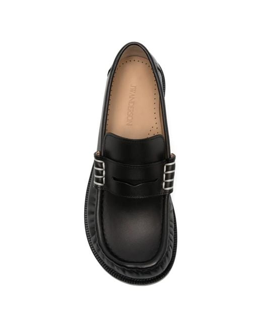 J.W. Anderson Blue Leather Loafers
