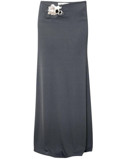 Christopher Esber Gray Trio Stone Maxi Skirt