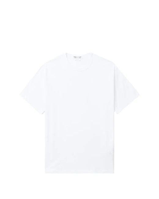 Comme des Garçons White Crew-Neck Cotton T-Shirt