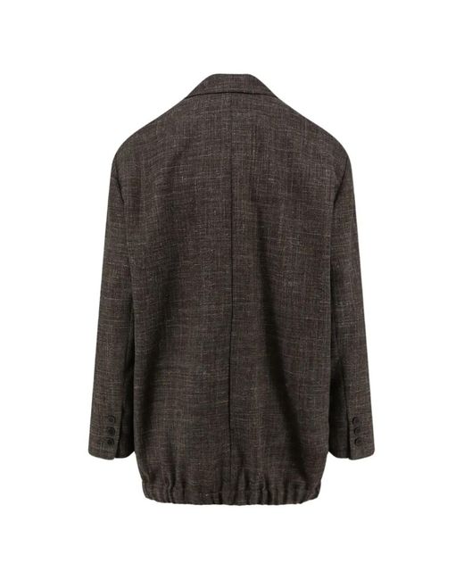 Alysi Gray Single-Breasted Blazer